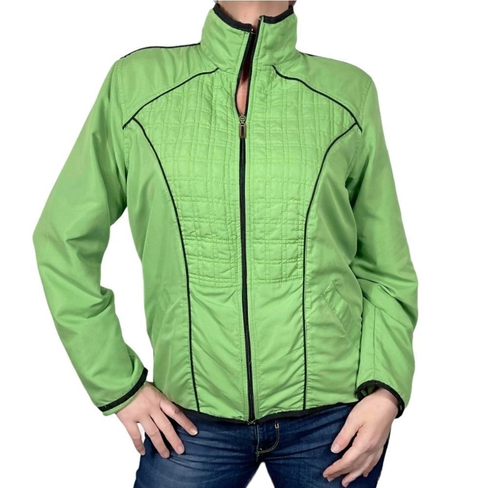 Kim Rogers Womens Green Zip Up Jacket